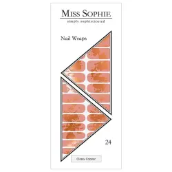 Miss Sophie - Classy Copper Nail Wraps Uñas postizas y diseños de uñas 1 pieces 24 Piezas