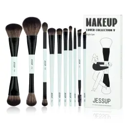 Jessup Beauty - *Makeup Lover Collection V* - Set de 10 brochas - Bright Cyan
