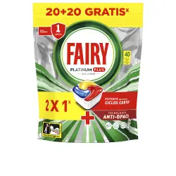 Fairy Platinum Plus Limón lavavajillas 40 cápsulas