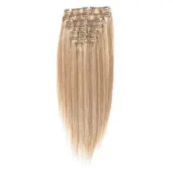 Fashiongirl - Extensiones Con Clip Fashiongirl #60 Rubio Platino - 65 Cm Extensiones de cabello 1 pieces Marrón claro unisex