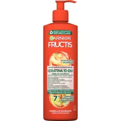 Fructis Crema sin Aclarado 10-en-1 Adiós Daños con Aceite de Marula para cabello dañado 400 ml