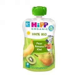 Hippis 100% frutas pera, plátano y kiwi ecológico 100 gr