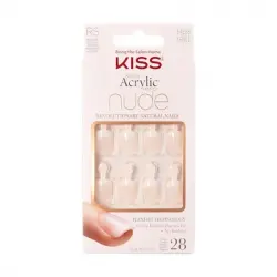 KISS Uñas Francesas Salon Acrylic Nude Nails - Breathtaking 32 [ES] Gram 32.0 g