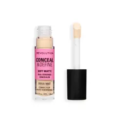 Makeup Revolution - Corrector líquido Conceal & Define Soft Matte - C0.2N