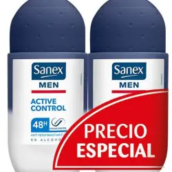 Sanex Men Desodorante Roll-On Active 50 ml Duplo