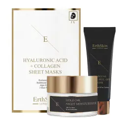 Set de desintoxicación e hidratación Gold Set de tratamiento facial