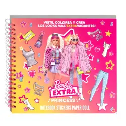 Barbie™ / Princess Notebook Stickers Paper Doll Cuaderno 136.7 gr