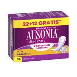 Ausonia Discreet compresas incontinencia extra 34 u