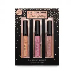 L.A Colors - Set de 3 brillos de labios Glowin' Glossies