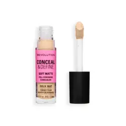 Makeup Revolution - Corrector líquido Conceal & Define Soft Matte - C0.3W
