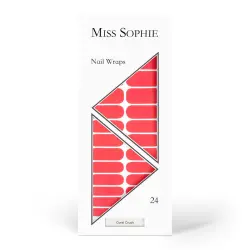 Miss Sophie - Coral Crush Nail Wraps Uñas postizas y diseños de uñas 1 pieces 24 Piezas