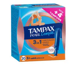 TAMPAX PEARL COMPAK tampón super plus Tampones