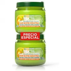 Fructis Hair Bomb Keratina Mascarilla Capilar Liso - Brillo 300 ml