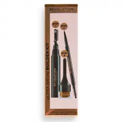 Revolution - Kit de cejas Ultra Brow Builder - Medium Brown