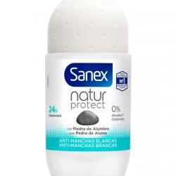 Sanex - Desodorante Roll-on Natur Protect Anti Manchas Blancas Con Piedra De Alumbre