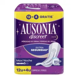 Ausonia Discreet Maxi Noche 16 und Compresas para Pérdida de Orina