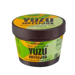 Café Mimi - Jabón exfoliante corporal de yuzu y feijoa