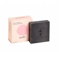 Ondo Beauty 36.5 - Limpiador facial sólido syndet 70g - Carbón vegetal y sauce