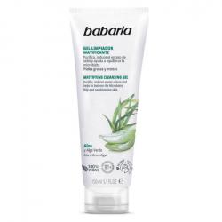 Babaria - Gel limpiador facial matificante - Aloe y Alga Verde