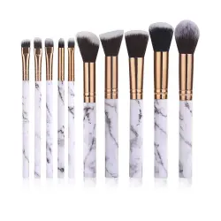 Brochas De Maquillaje Estuche 10 pz