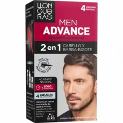 Llongueras Men Llongueras Men Advance crema colorante 2en1 cabello, 236 gr