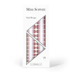 Miss Sophie - Rosy Love Nail Wraps Uñas postizas y diseños de uñas 24 pieces 24 Piezas