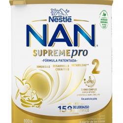 NESTLE - Leche De Continuación Nan Supreme Pro 2 En Polvo Premium 6 A 12 Meses 800 G Nestlé