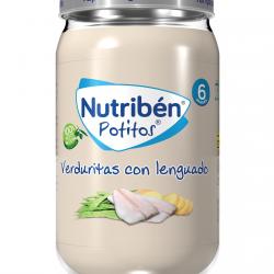 Nutribén® - Potito Lenguado, Patatas, Judias Verdes, Arroz, Cebolla Y Guisantes 235 G