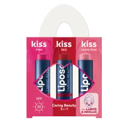 Pack de Bálsamo Labial Caring Beauty 3en1