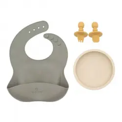 Vajilla 4 Piezas Silicona Verde