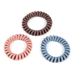 Inca Set 3 Gomas de Cable de Telefono de Tela colores 3 und Set gomas de pelo
