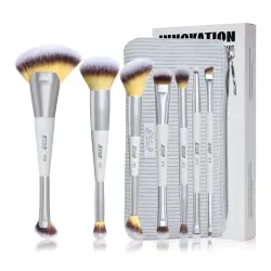 Jessup Beauty - *Innovation in Hand, Beauty in Heart* - Set de 7 brochas dobles - Quiet Gray