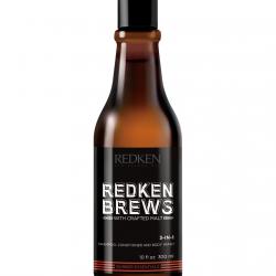 REDKEN - Champú, Acondicionador Y Gel De Cuerpo Brews 3 In 1