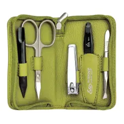 Siena Manicure Set, 5 pcs., Zipper Case Range "Siena" Green Neceser maquillaje