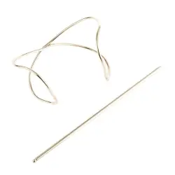 SOHO Hair Cuff X-shaped - Accesorio para el Cabello Plateado Pinza de pelo SOHO Hair Cuff X-shaped Dorado - Accesorio de Metal para Coleta