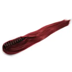Fashiongirl - Extensiones De Cabello De Cola De Caballo Con Clip #33 Rojo - Recto Extensiones de cabello 1 pieces Marrón unisex