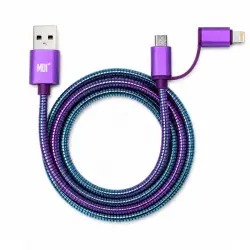 Dual Charge Cable USB-C y Lightning