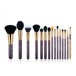 Jessup Beauty - Set de brochas 15 piezas - T095: Purple/Gold