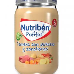 Nutribén® - Potito Pollo, Ternera, Tomate, Patata, Zanahoria Y Arroz 235 G