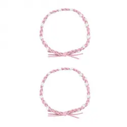 Set 2 Gomas Trenzadas Perlas