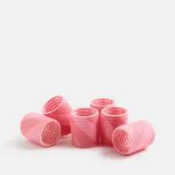 Set 6 Rulos 4.9 cm Rayas Coral Another Love