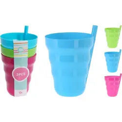 Set Vasos con Cañita