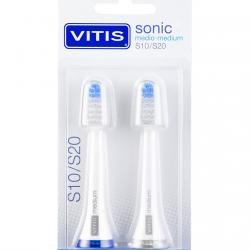 Vitis - 2 Recambios Cabezal Medio Cepillo Eléctrico Sonic S10 Y S20