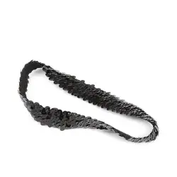 Cinta Elástica negra con lentejuelas 1 u
