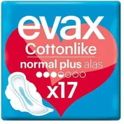 Evax Cottonlike Compresas Normal Plus con Alas 17 Unidades