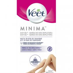 Veet - Bandas Depilatorias Corporales Minima Hipoalergénicas 20 Unidades