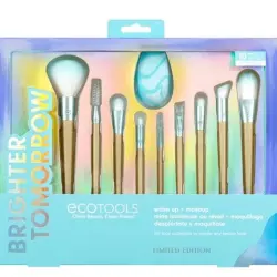 ECOTOOLS SET 9 BROCHAS + ESPONJA APLICADORA- WAKEUP + MAKEUP FULL FACE COLLECTION Edición Limitada Holidays