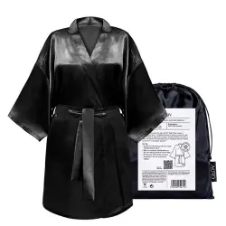 Glov - Bata satén Kimono Style - Negra