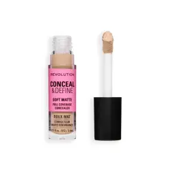 Makeup Revolution - Corrector líquido Conceal & Define Soft Matte - C6.5N