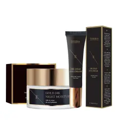 Esenciales para la noche y los ojos 24K Set de tratamiento facial
